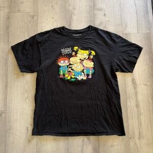 Rugrats graphic tee Nickelodeon cartoon black y2k 90s nostalgia shirt XL